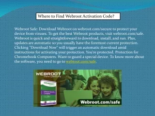 Webroot Safe - Download, Install, Activate with key code - webroot.com/safe