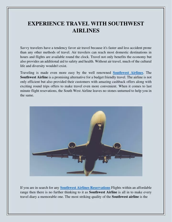 PPT - Southwest Airlines PowerPoint Presentation, Free Download - ID ...