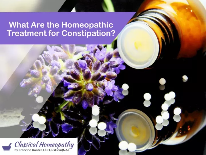what are the homeopathic treatment for constipation