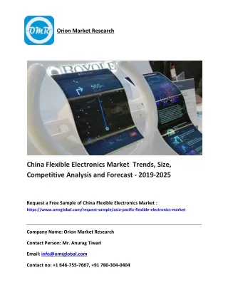 Asia-Pacific Flexible Electronics Market  Trends, Size, Competitive Analysis and Forecast - 2019-2025