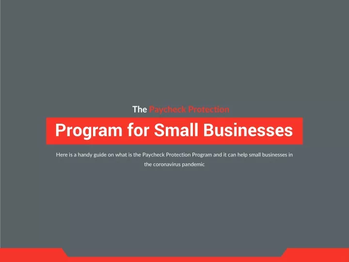 program for small businesses
