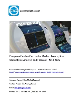European Flexible Electronics Market  Trends, Size, Competitive Analysis and Forecast - 2019-2025