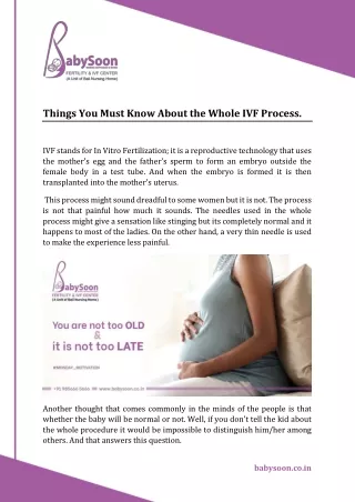 Things You Must Know About the Whole IVF Process.