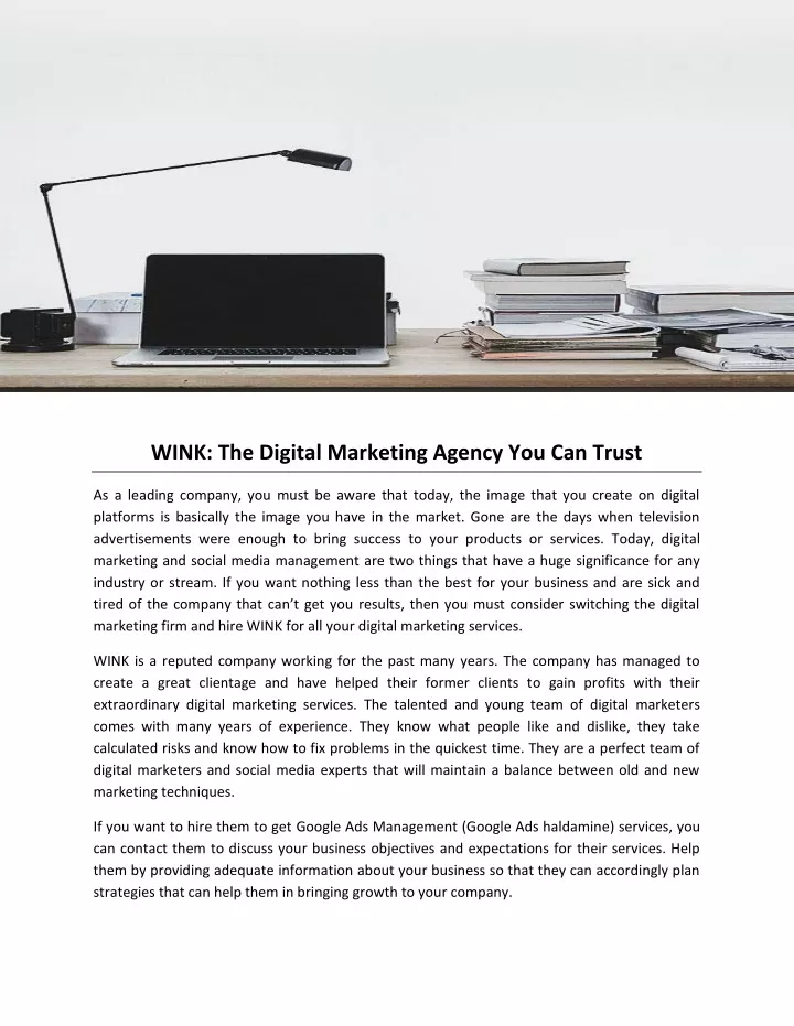 wink the digital marketing agency you can trust