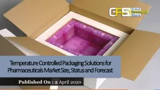 Temperature Controlled Packaging Solutions for Pharmaceuticals Market Size, Status and Forecast