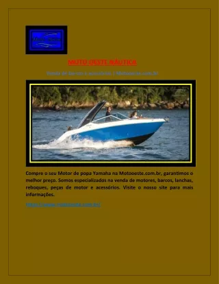Venda de barcos e acessórios | Motooeste.com.br