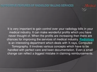 supportive features of radiology billing services