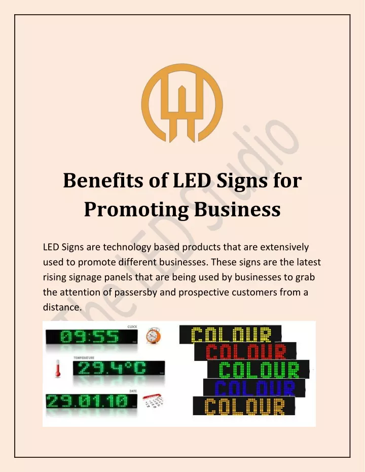benefits of led signs for promoting business