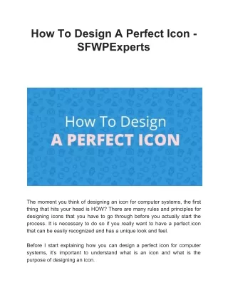 how to design a perfect icon sfwpexperts