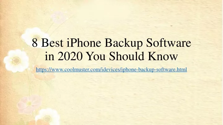 8 best iphone backup software in 2020 you should know