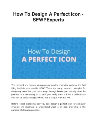 how to design a perfect icon sfwpexperts