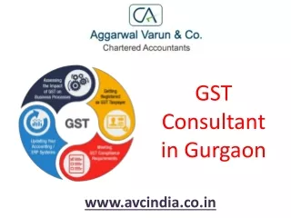 GST Consultant in Gurgaon - ( 91-9999275999) – AVC India