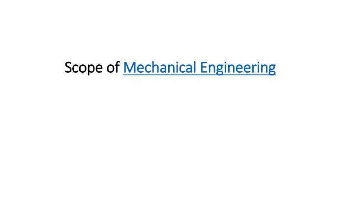 mechanical engineering research scope