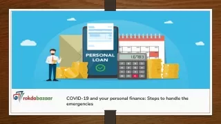 covid 19 and your personal finance steps