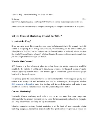 Why Is Content Marketing Crucial For SEO?