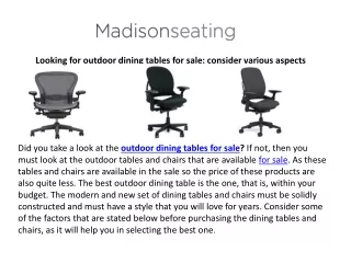 looking for outdoor dining tables for sale