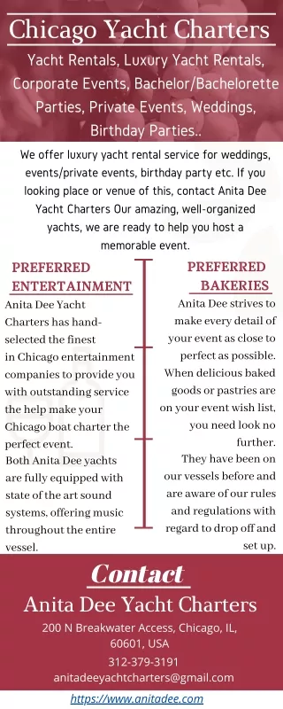 Chicago Yacht Charters