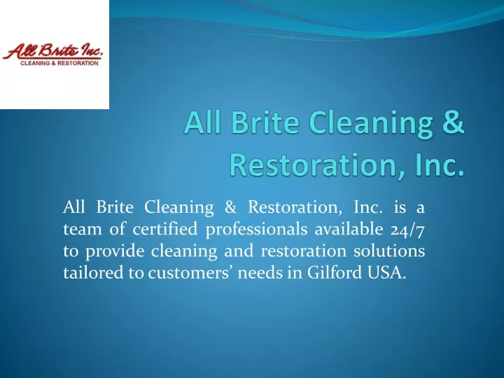 all brite cleaning restoration inc