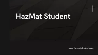 HazMat Student