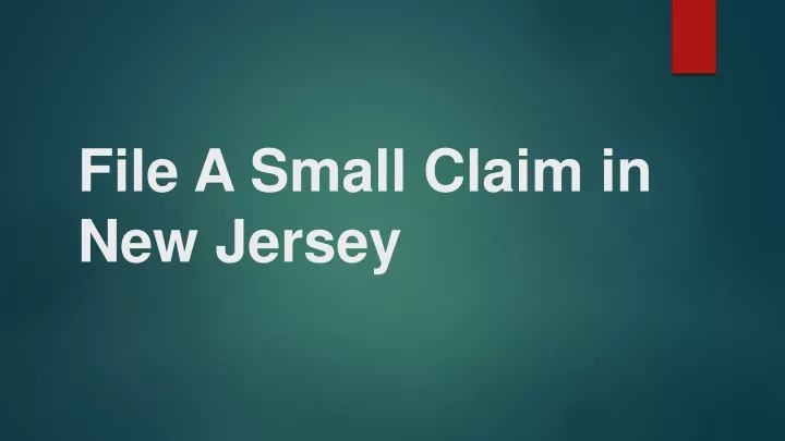 file a small claim in new jersey
