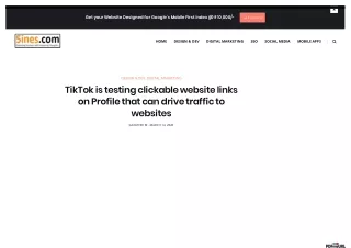 TikTok is testing clickable website links on Profile that can drive traffic to websites