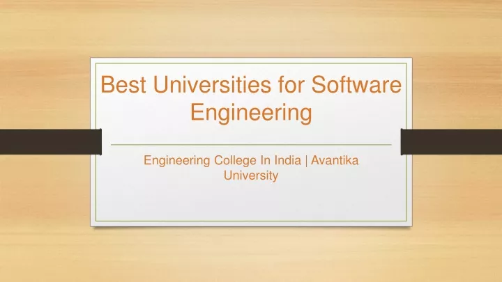 best universities for software engineering