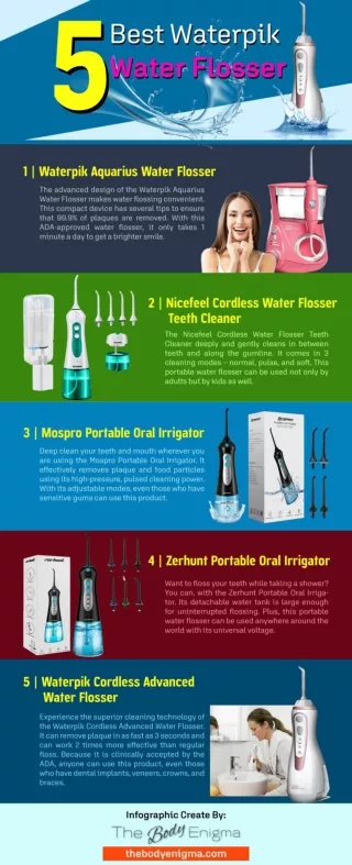 5 best waterpik water flosser