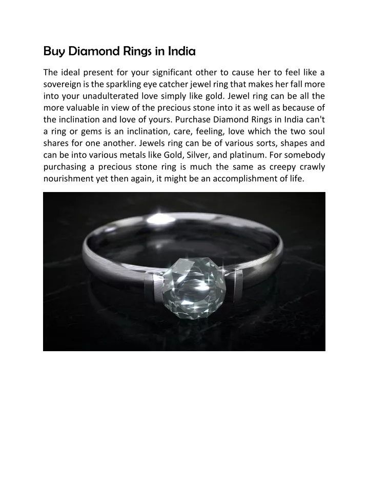 buy diamond rings in india