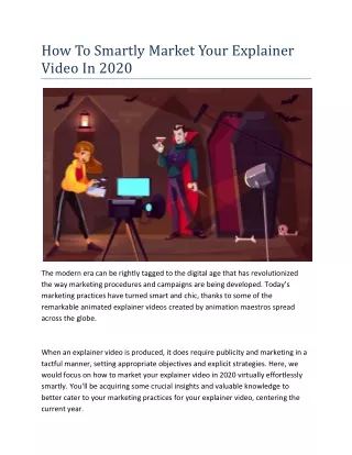 How To Smartly Market Your Explainer Video In 2020