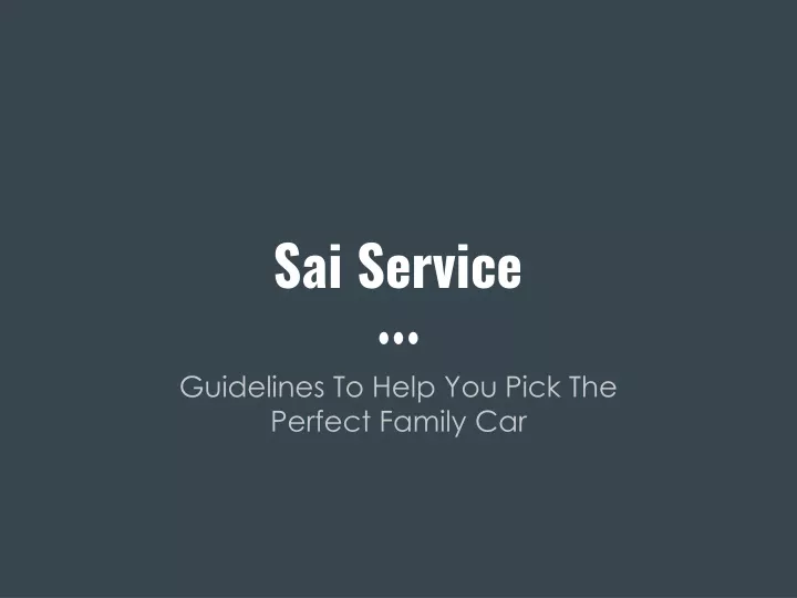 sai service