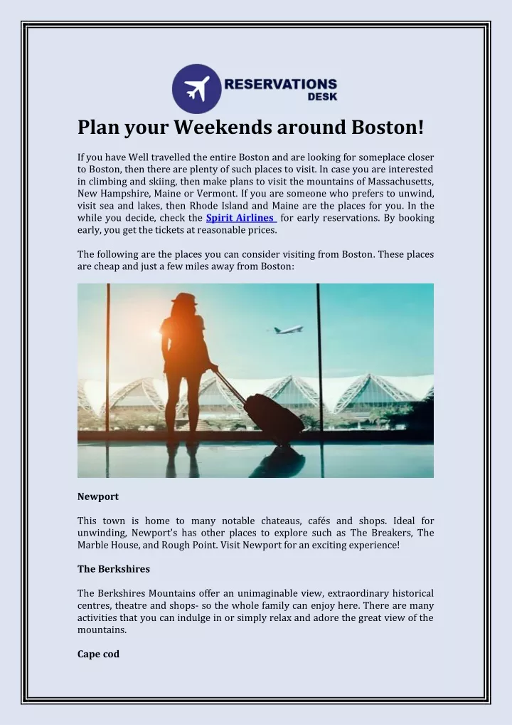 plan your weekends around boston if you have well