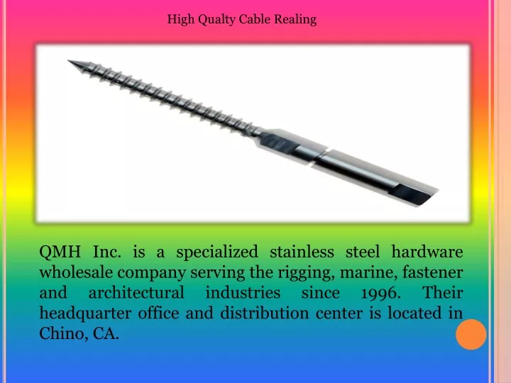 high qualty cable realing