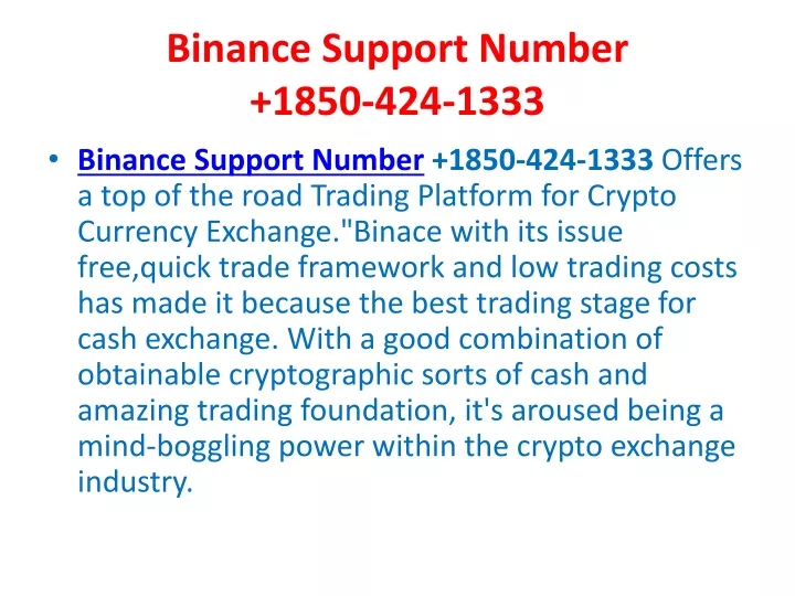 binance support number 1850 424 1333