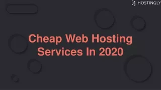 Get reliable and cheap web hosting service providers in 2020 - Hostingly