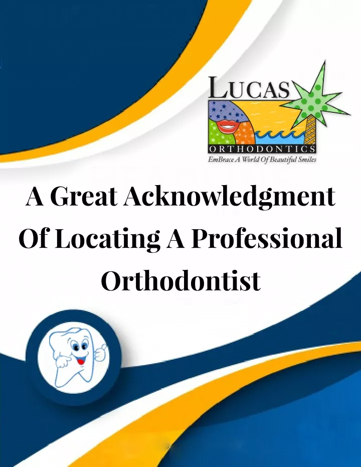 a great acknowledgment of locating a professional