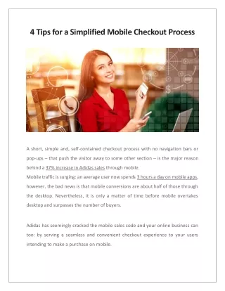 4 tips for a simplified mobile checkout process