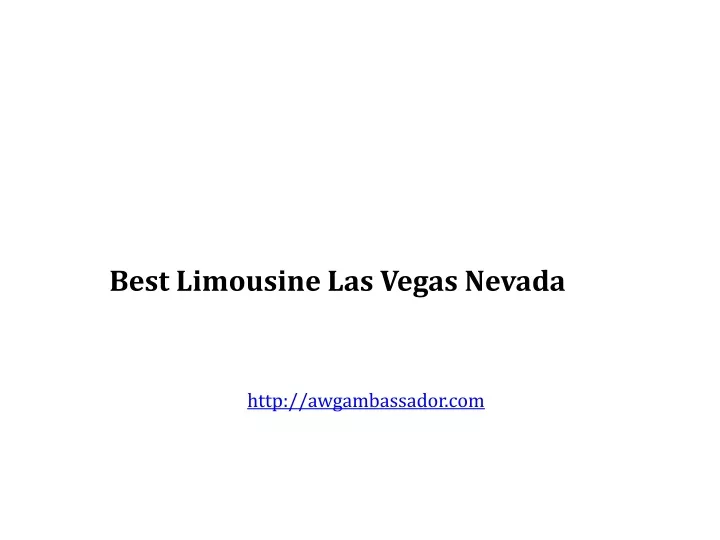 best limousine las vegas nevada