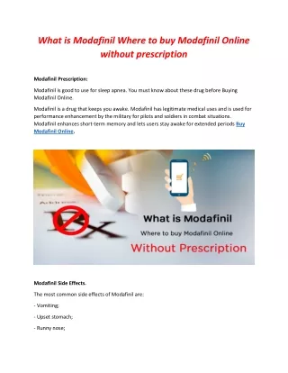 What is Modafinil Where to buy Modafinil Online without prescription