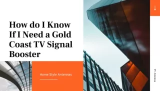 How Do I Know If I Need a Gold Coast TV Signal Booster