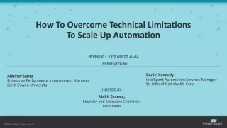 How To Overcome Technical Limitations To Scale Up Automation | MindFields Global