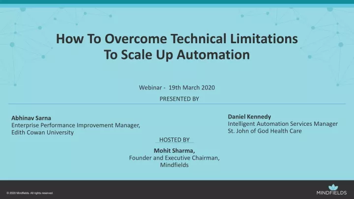 how to overcome technical limitations to scale up automation