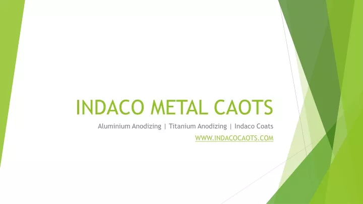 indaco metal caots aluminium anodizing titanium