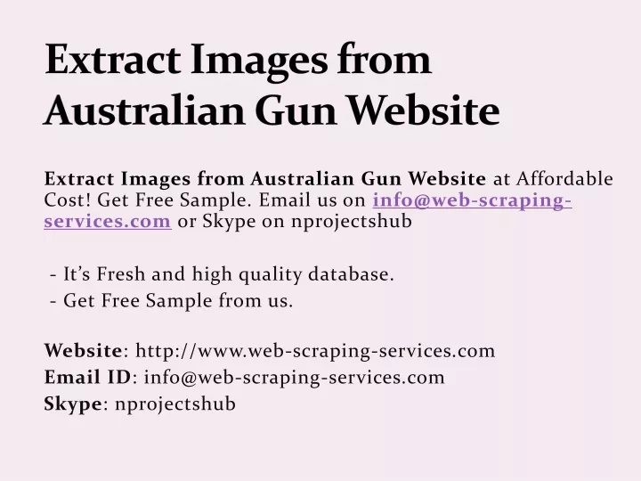 extract images from australian gun website