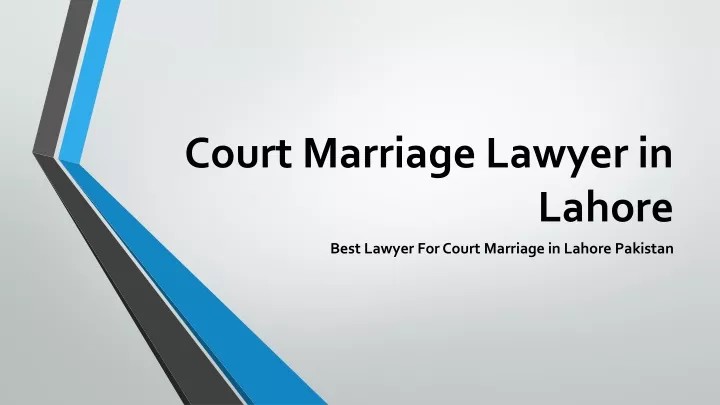 court marriage lawyer in lahore