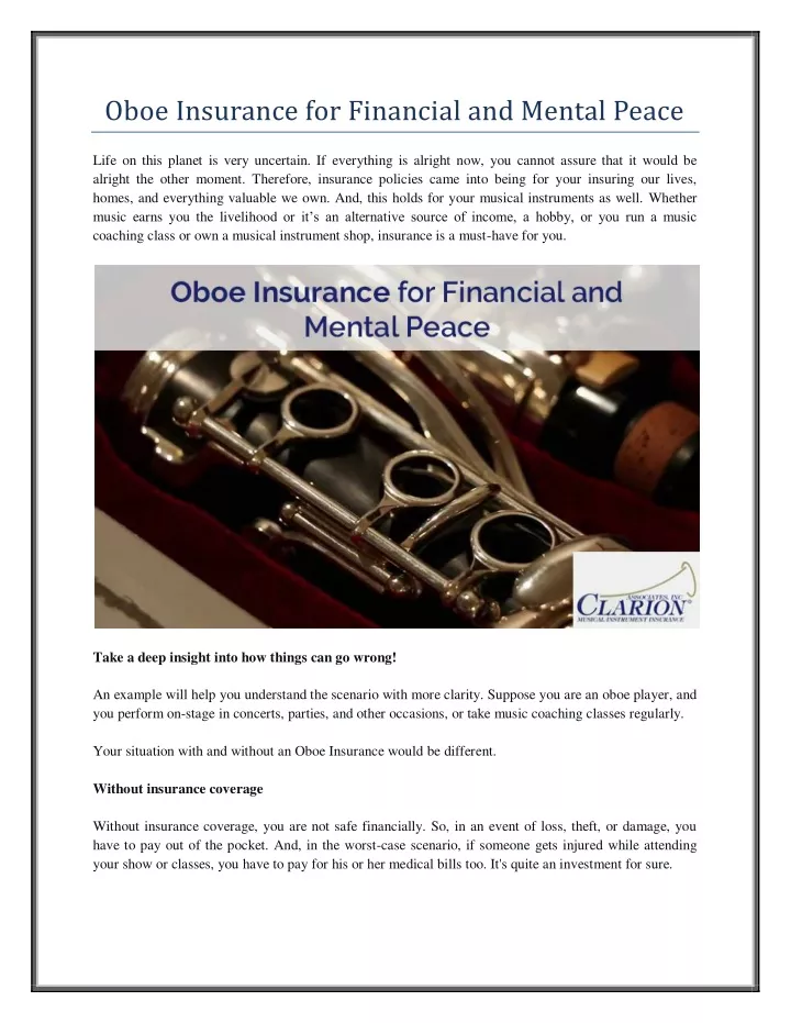 oboe insurance for financial and mental peace