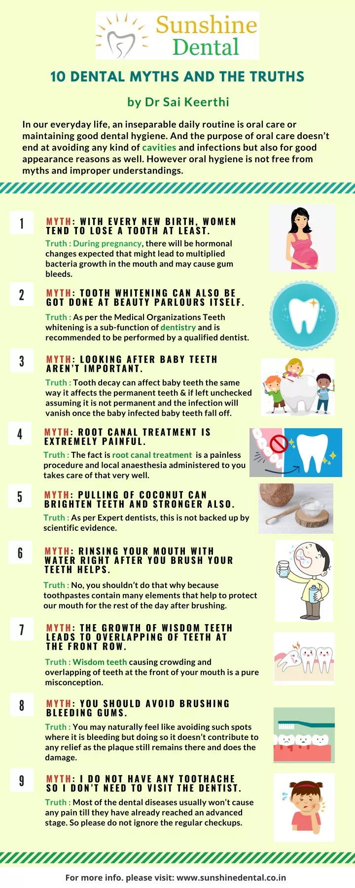 10 dental myths and the truths