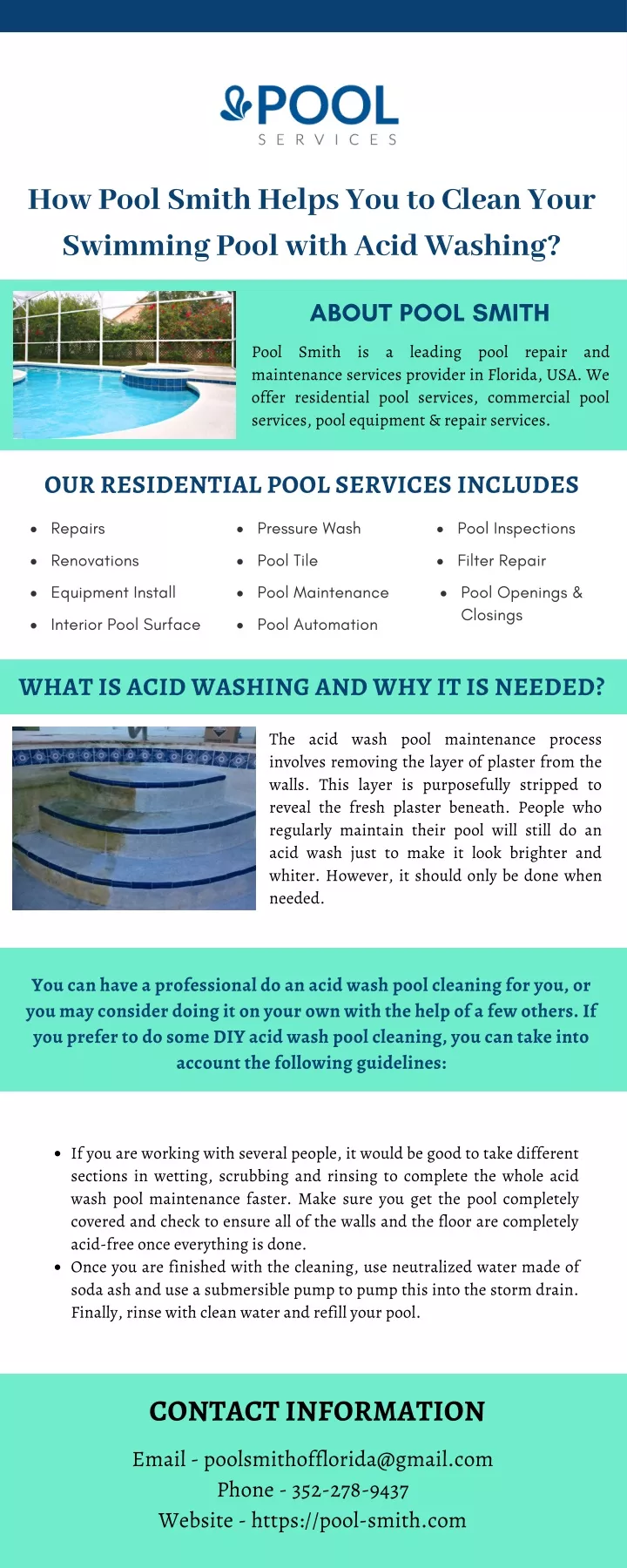 how pool smith helps you to clean your swimming