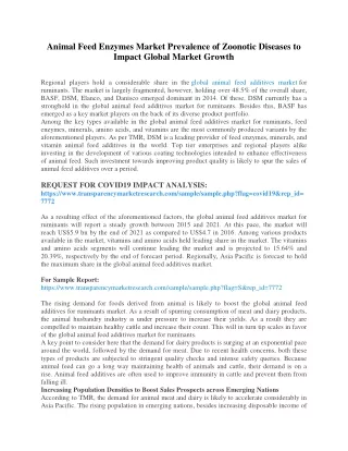 Animal Feed Enzymes Market Prevalence of Zoonotic Diseases to Impact Global Market Growth