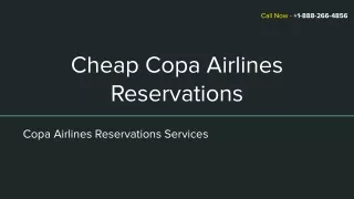Cheap Copa Airlines Flights Reservations