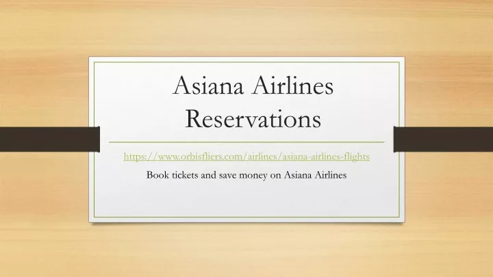 asiana airlines reservations